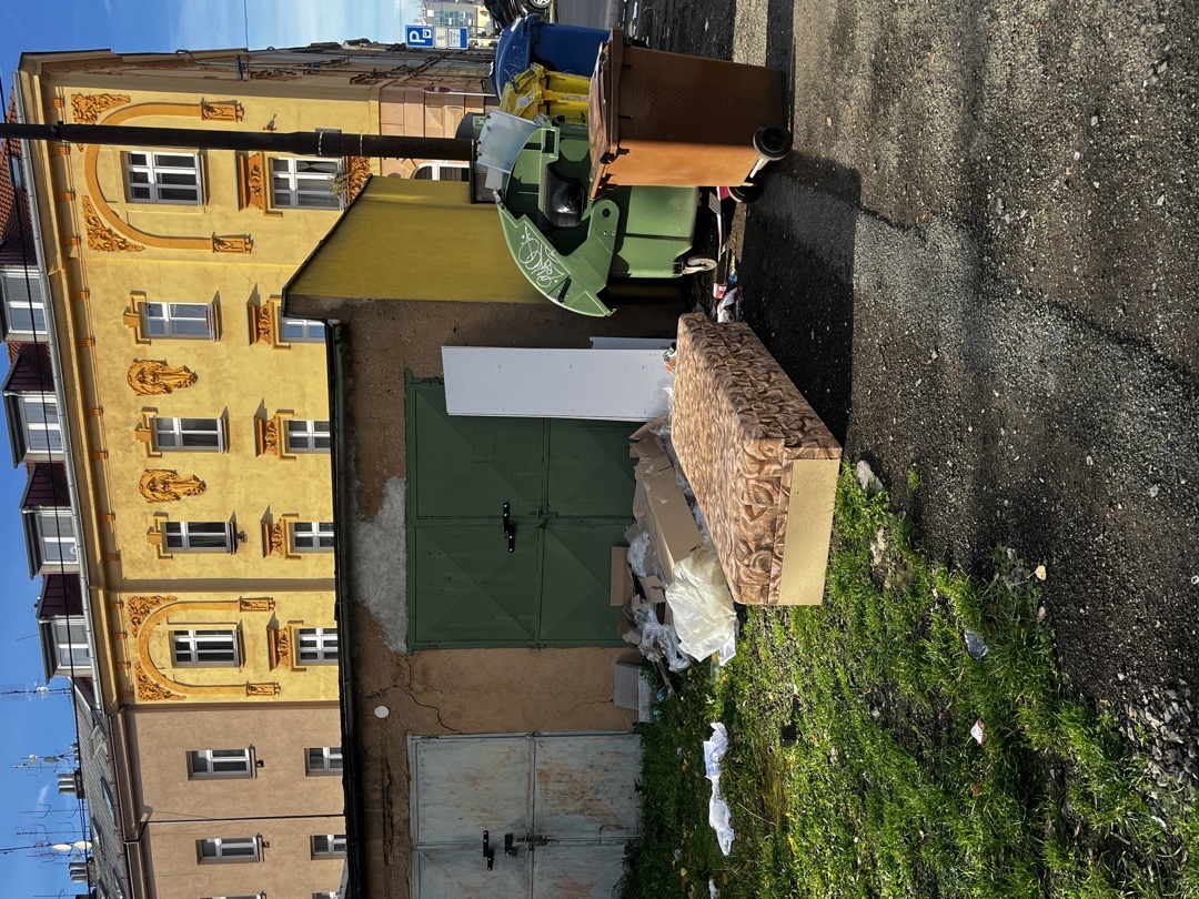 Nepořádek u popelnic 