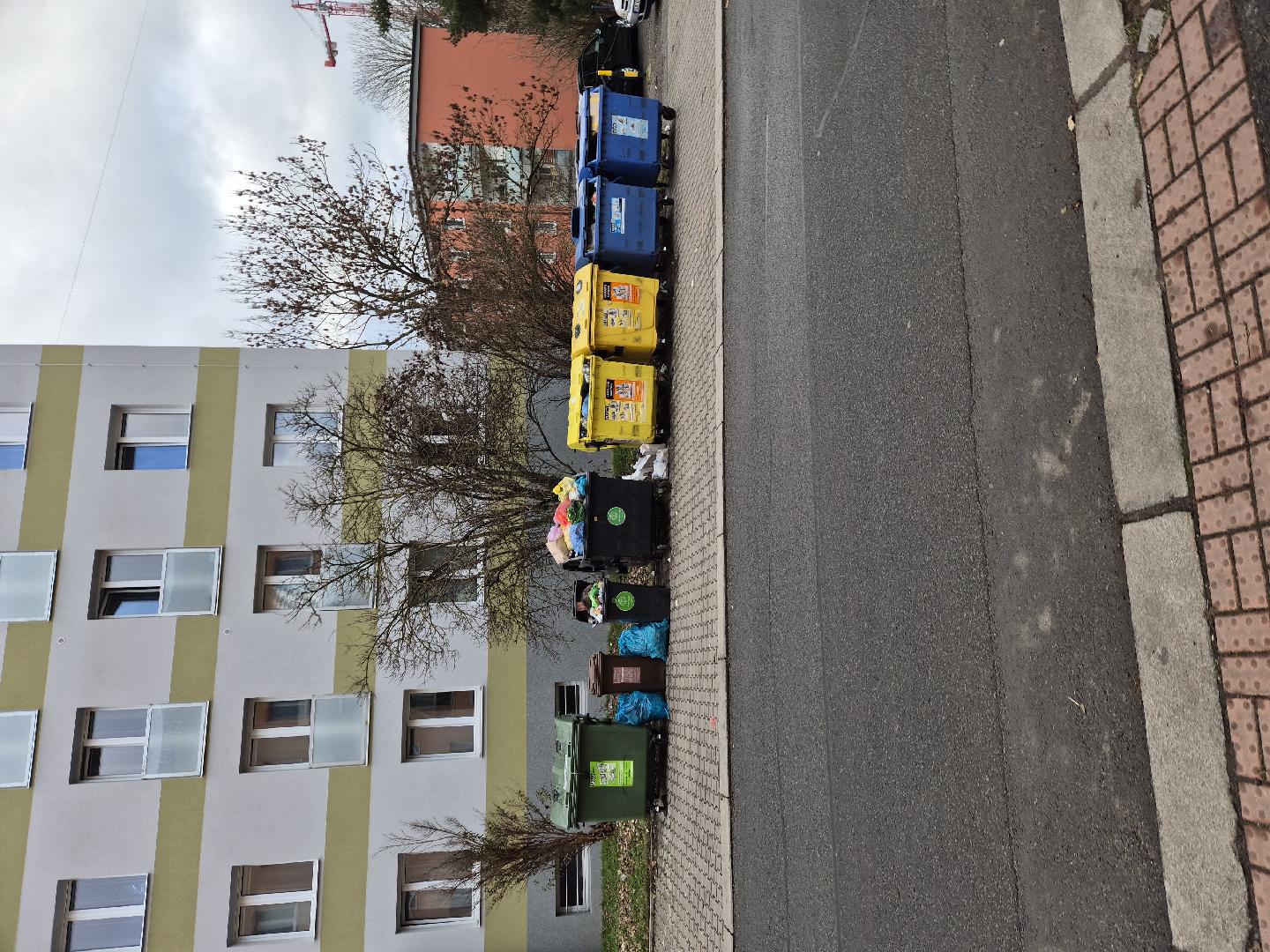 Pravidelně přeplněné popelnice