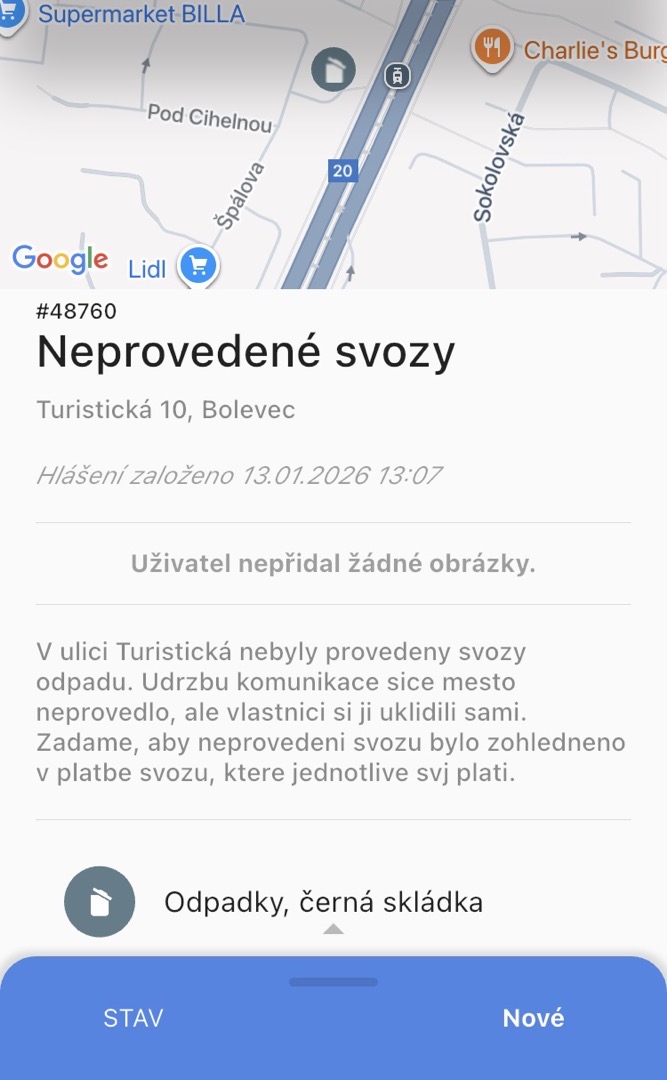 Neprivedené svozy