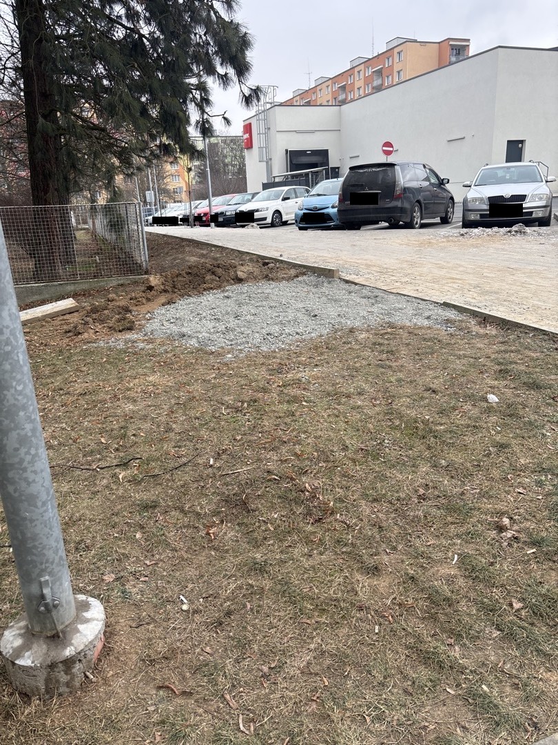 Stav po opravě potrubí