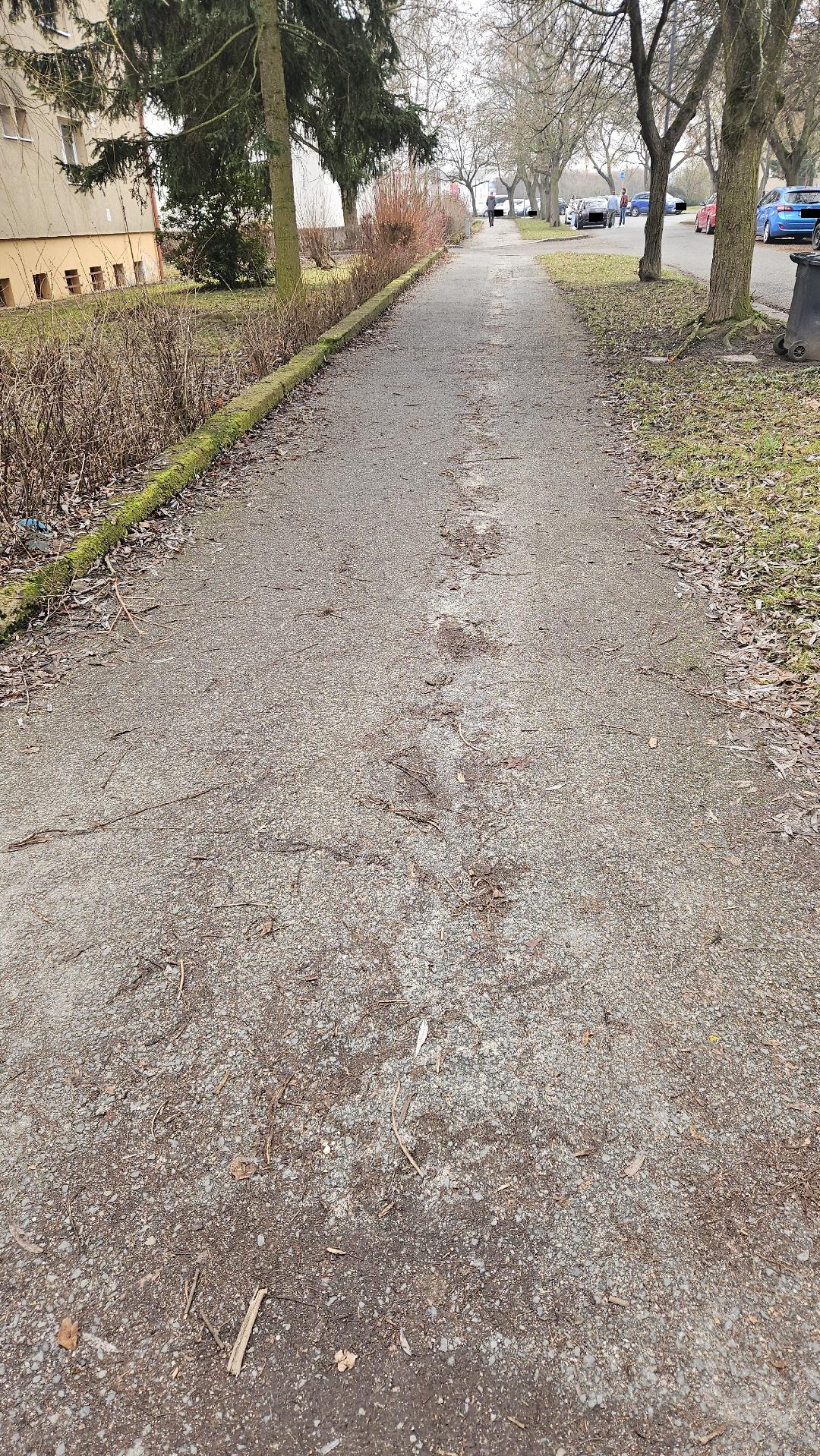 Úklid chodníků od posypu