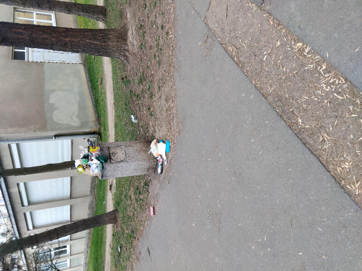 odpatky rozhazene okolo kose