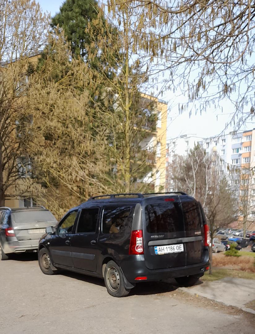 parkování na trávníku 