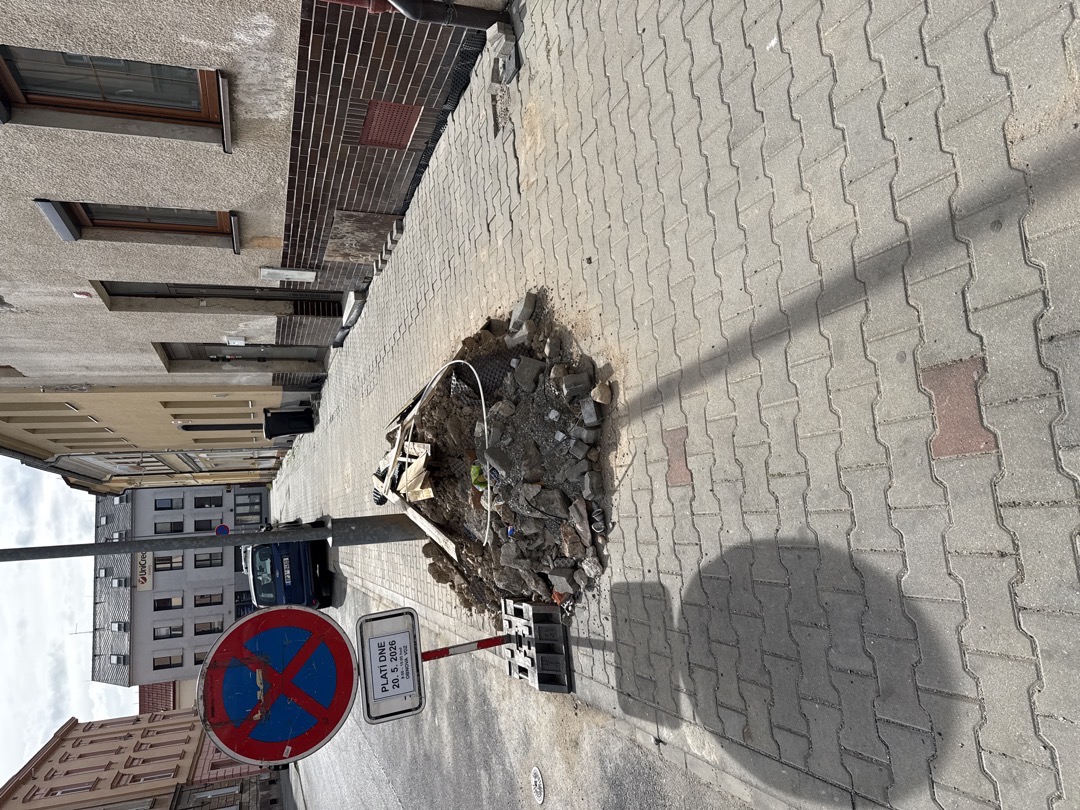 Ponechány nepořádek-chodník