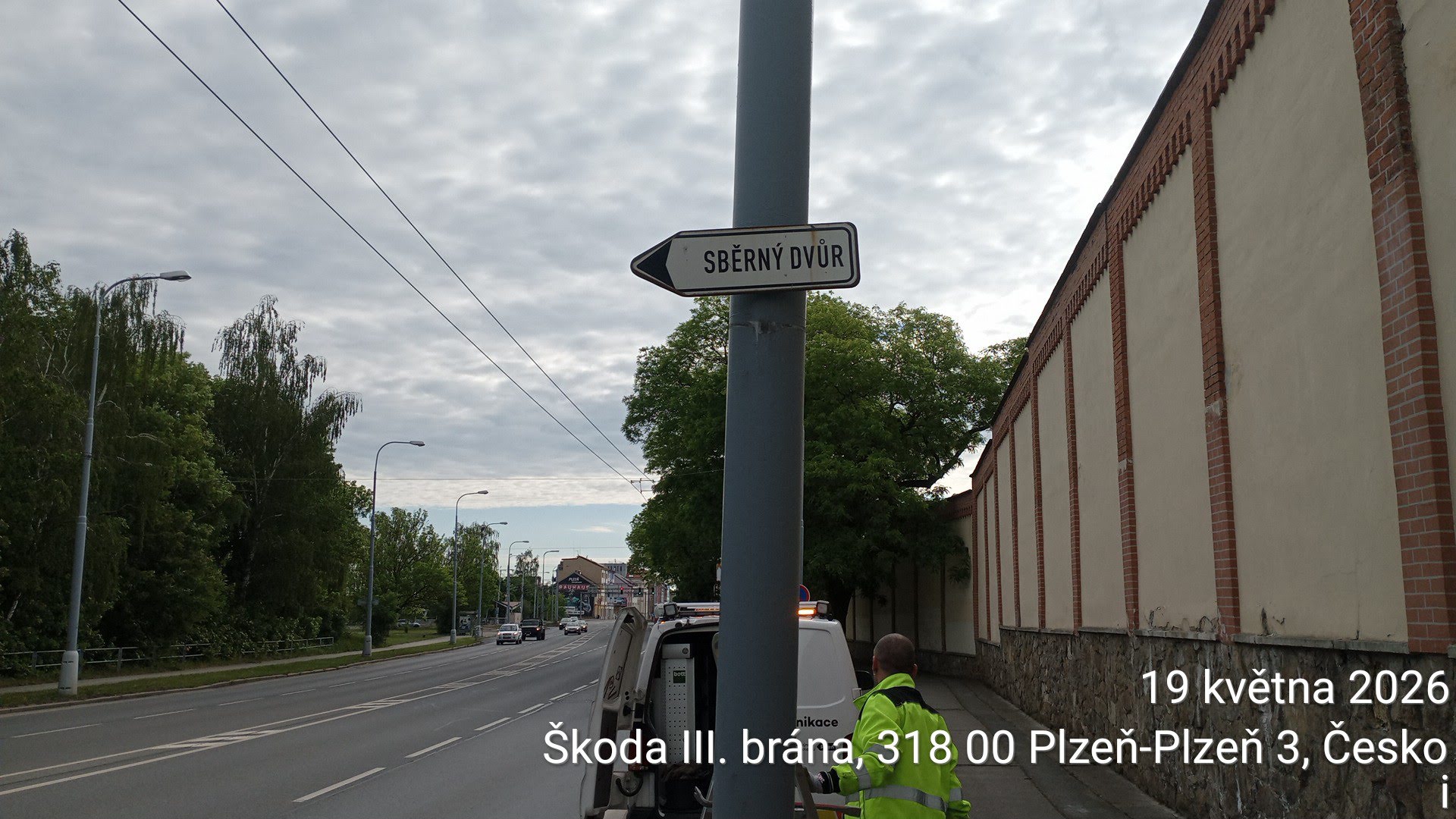 Cedulka Sběrný dvůr