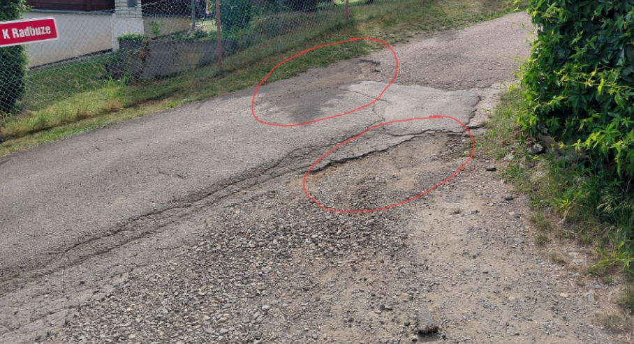 Výtluky v silnici