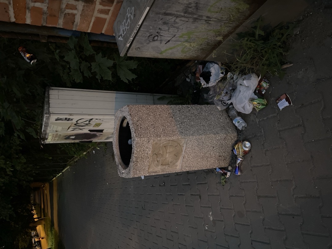 rozházené odpadky 