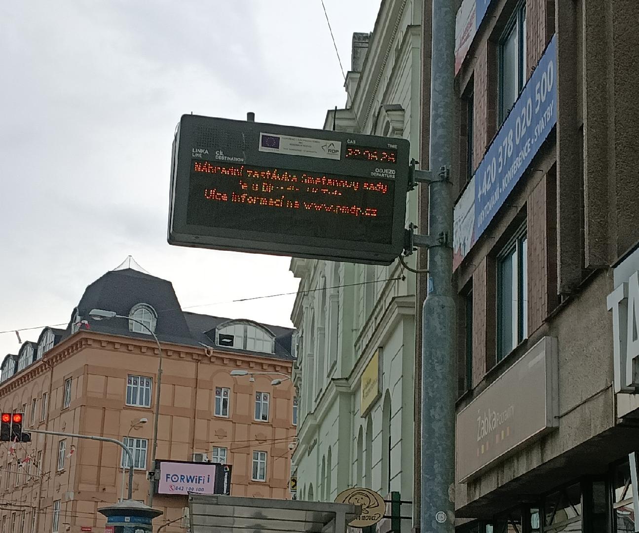 Nečitelný displej