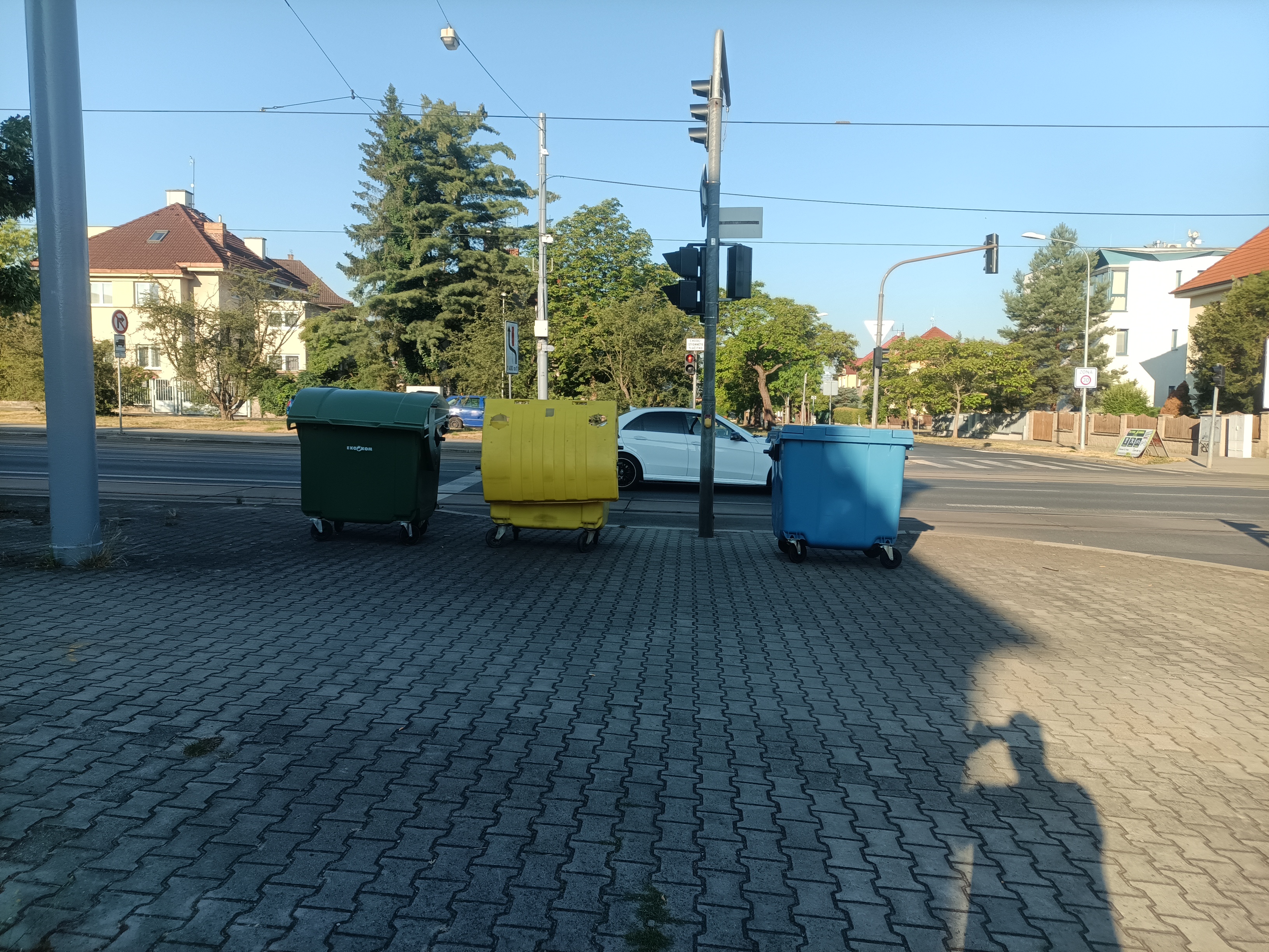 Popelnice na přechodu