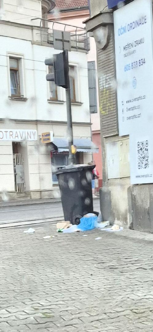 Vyhazena popelnice