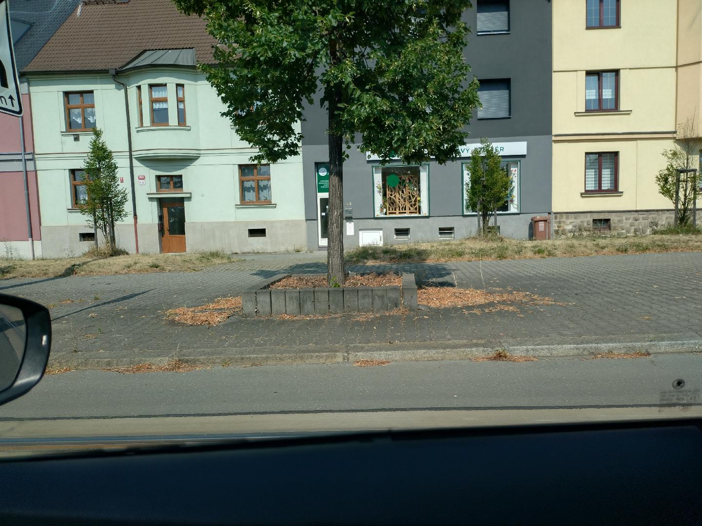 Znečištěná ulice Slovanská 