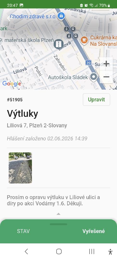 vytluky v silnici